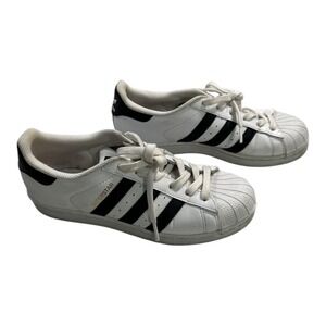 Adidas Superstar White Black‎ Classic Shell Toe Sneakers Shoes Kids Size 6.5